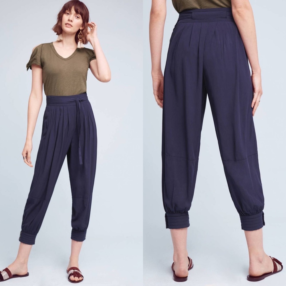 Anthropologie Button-Hem Joggers